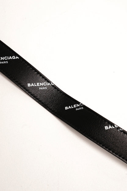 Balenciaga S City 機車包｜滿版英文logo(黑色）