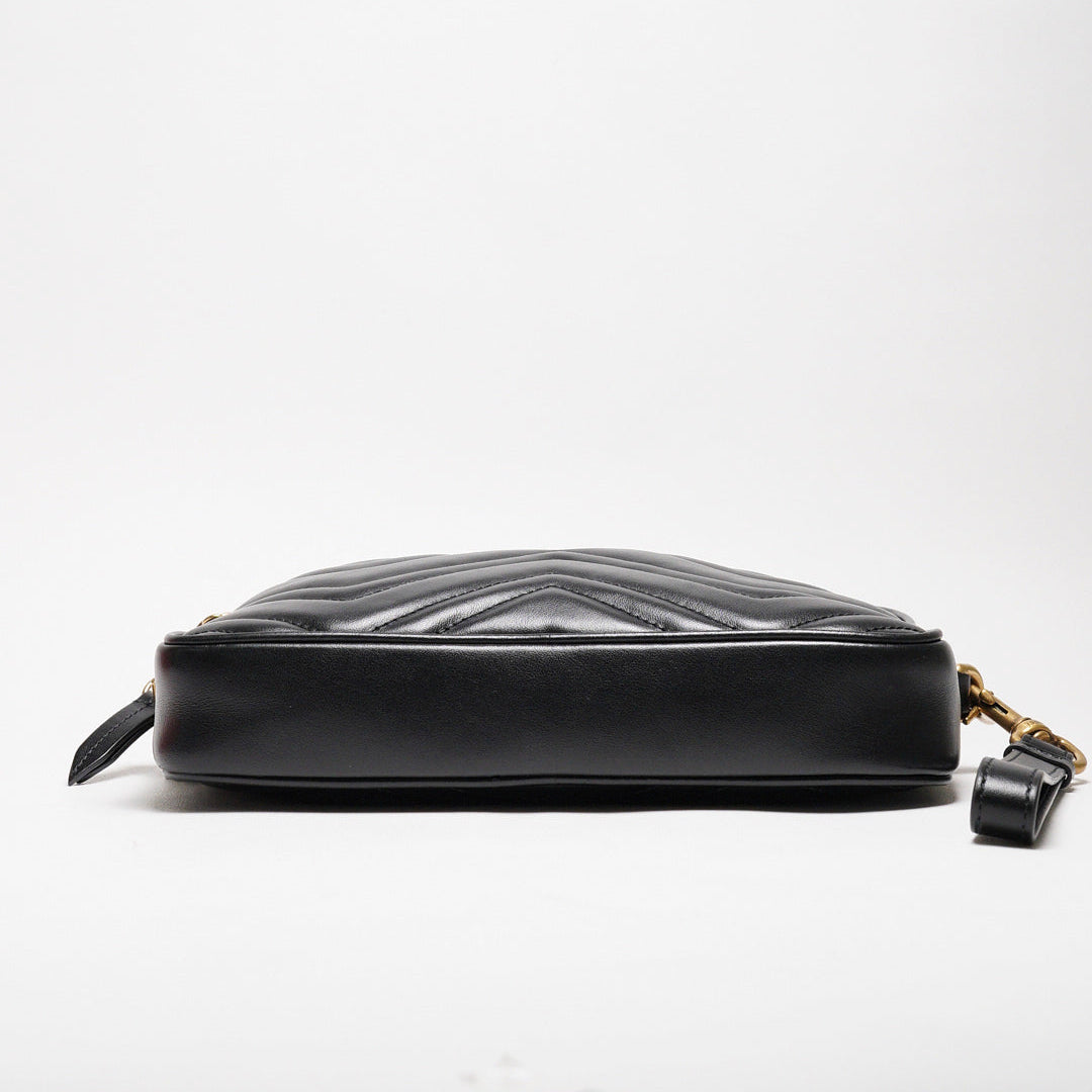 Gucci GG Marmont  皮革斜背包+手拿包+零錢包 一組3個