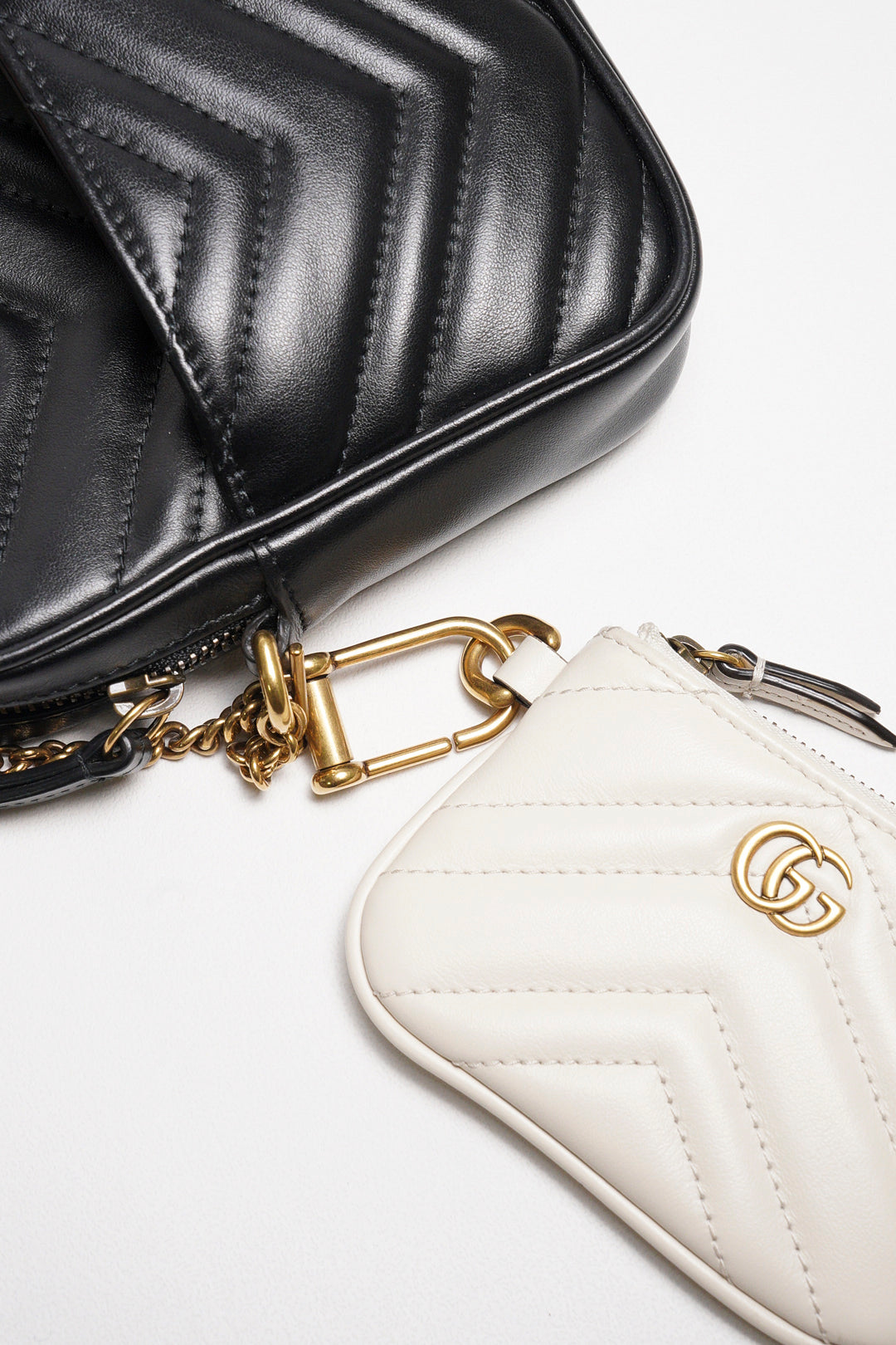 Gucci GG Marmont  皮革斜背包+手拿包+零錢包 一組3個