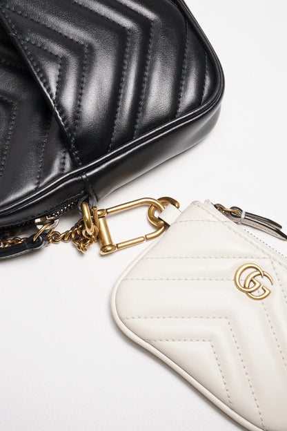 Gucci GG Marmont  皮革斜背包+手拿包+零錢包 一組3個