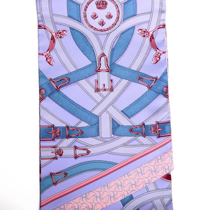 HERMES 愛馬仕 紫粉色 Maxi Twilly CAVALCADOUR 馬形圍巾