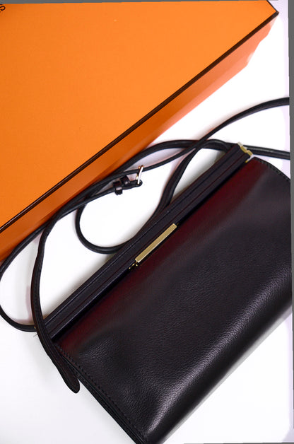 Hermès HERMES愛馬仕 clic h21黑色金扣 單肩斜挎包（近全新）