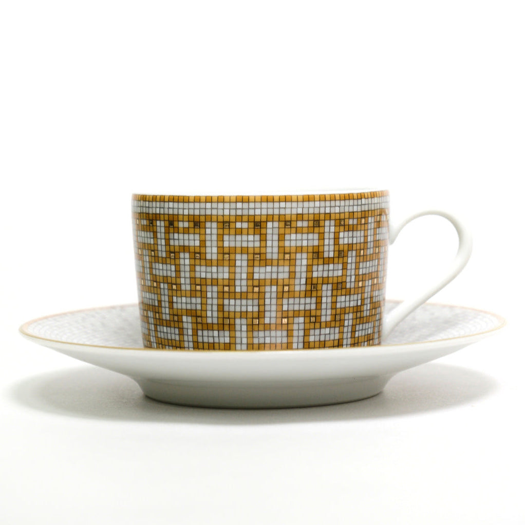Hermes Mosaique au 24 gold茶杯與杯碟
