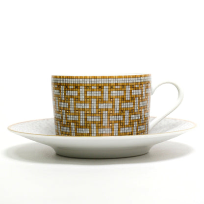Hermes Mosaique au 24 gold茶杯與杯碟