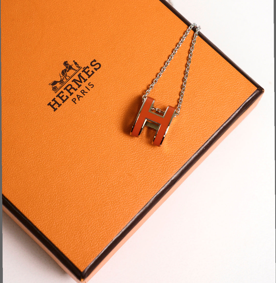 Hermes 經典Pop H項鍊 紅色