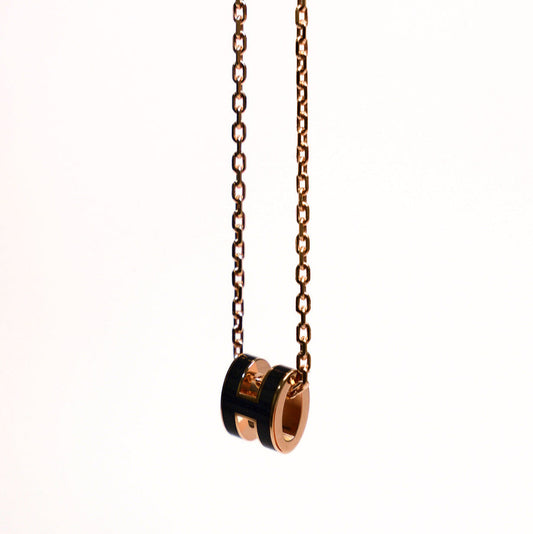 HERMES MINI POP H 黑金項鍊