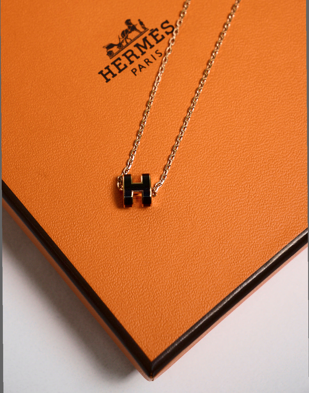 HERMES MINI POP H 黑金項鍊