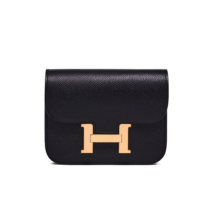 HERMES Constance Slim wallet 黑色