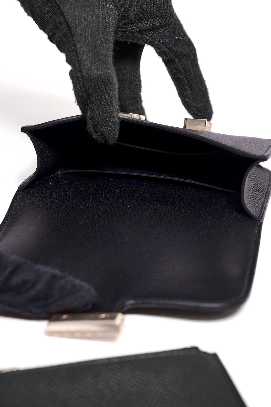 HERMES Constance Slim wallet 黑色