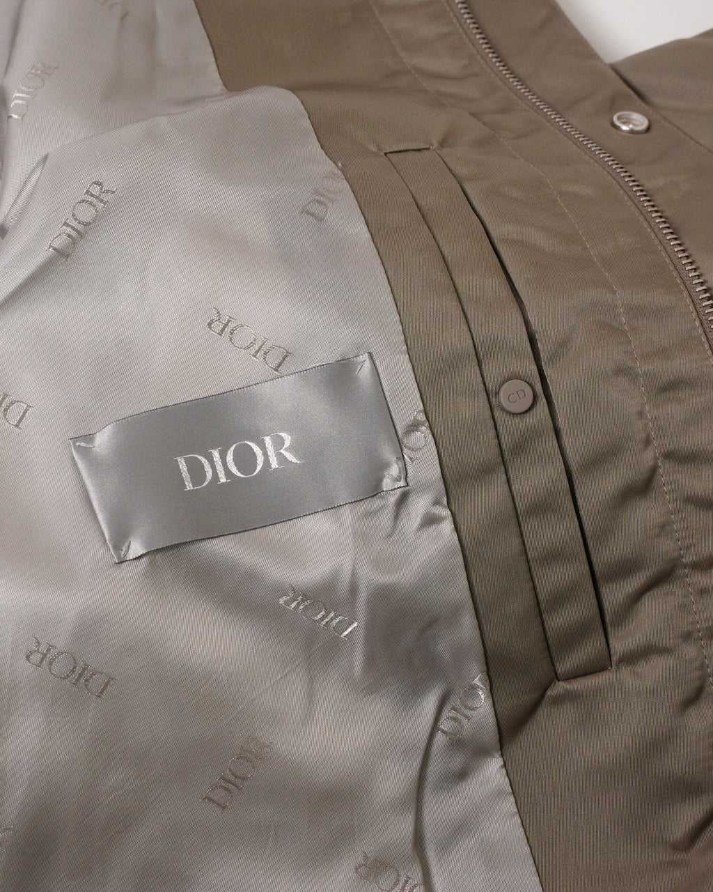 Dior 刺繡飛行夾克 軍綠色