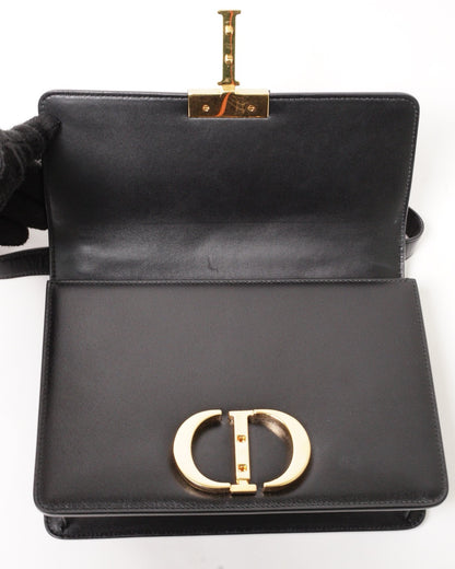 Dior 30 Montaigne 金釦斜背包 黑色 2025年8月購買