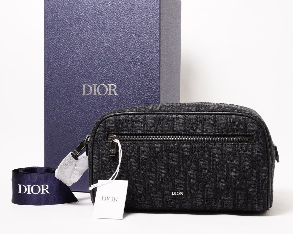 Dior Oblique 黑色盥洗包 萬用包