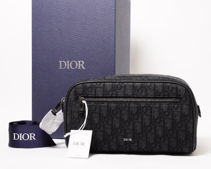 Dior Oblique 黑色盥洗包 萬用包