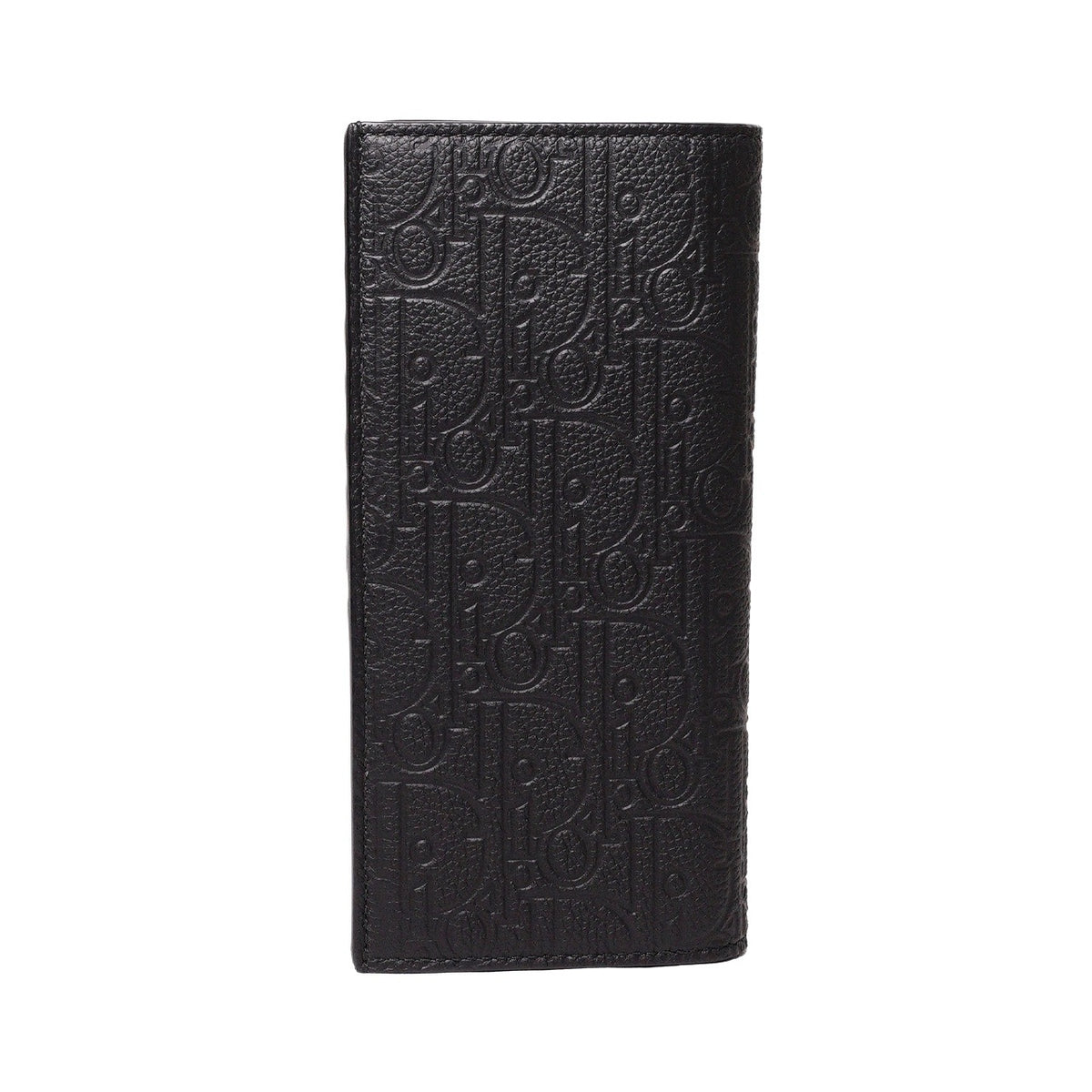 Dior Oblique 黑色緹花對折長夾