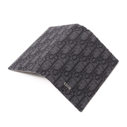 Dior Oblique 黑色緹花對折皮夾
