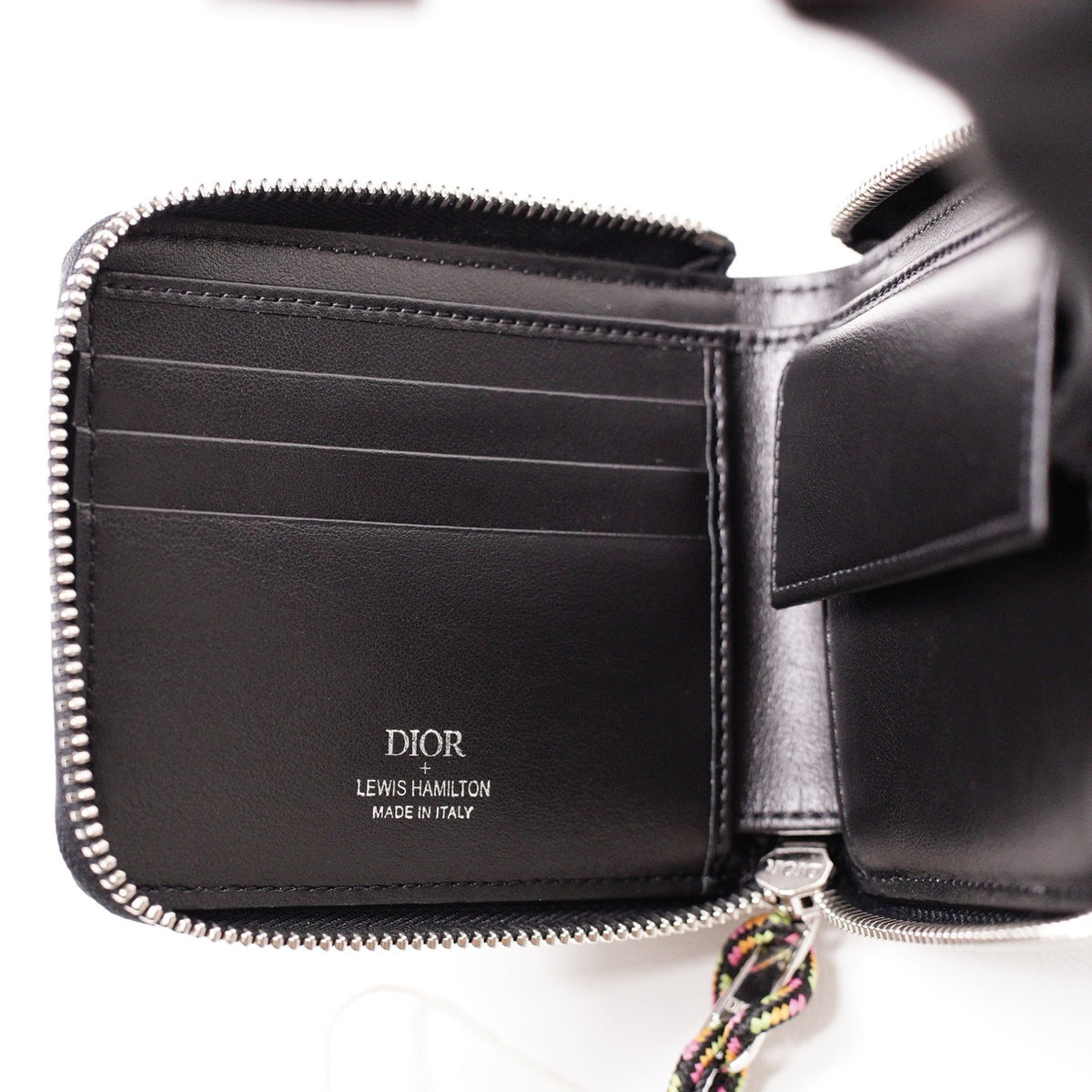 Dior & Lewis Hamilton限量聯名黑色拉鏈短夾