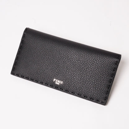 Fendi Selleria 荔枝紋小牛皮對開式長夾