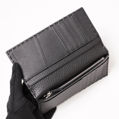 Fendi Selleria 荔枝紋小牛皮對開式長夾