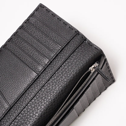 Fendi Selleria 荔枝紋小牛皮對開式長夾