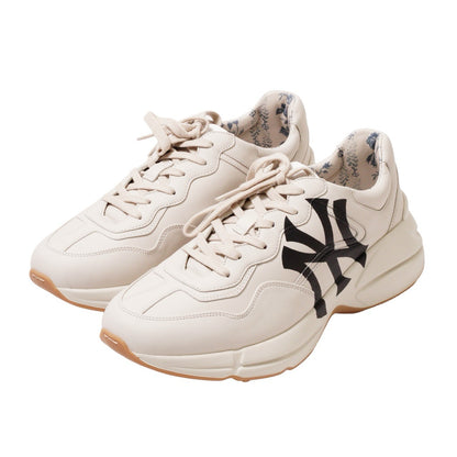 Gucci Rhyton NY Yankees 印花運動老爸鞋 米白色