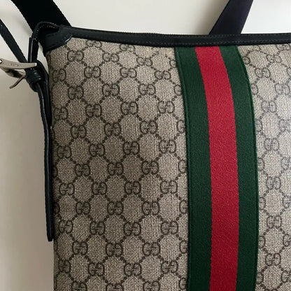 Gucci GG Supreme 老花郵差包男士款