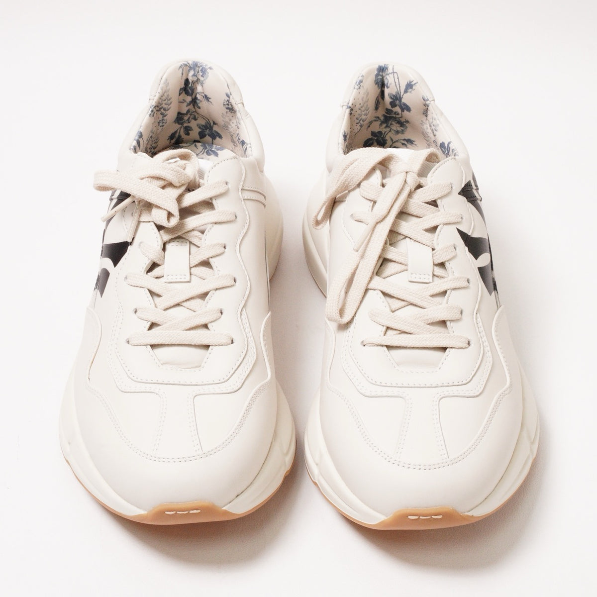 Gucci Rhyton NY Yankees 印花運動老爸鞋 米白色