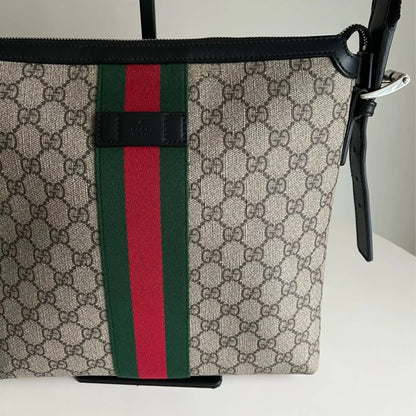 Gucci GG Supreme 老花郵差包男士款
