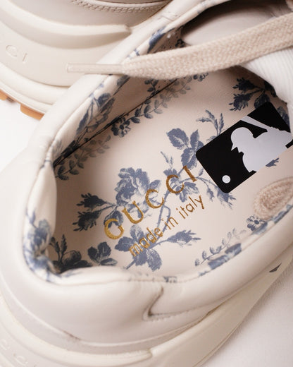 Gucci Rhyton NY Yankees 印花運動老爸鞋 米白色
