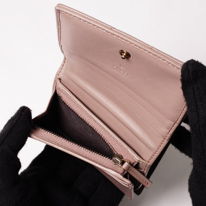 Gucci GG Marmont 裸粉色短夾
