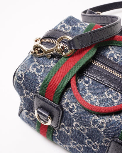 GUCCI 經典Ophidia系列 牛仔布手提肩背兩用包