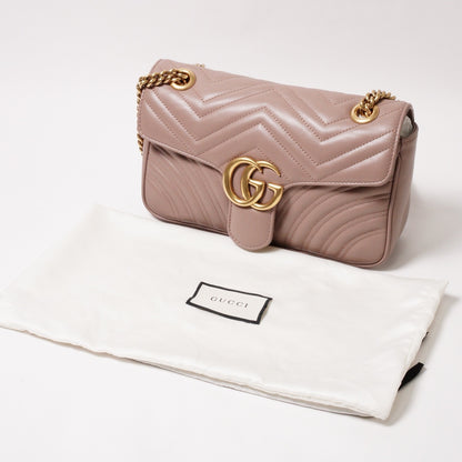 Gucci GG Marmont 裸粉色肩背斜背包