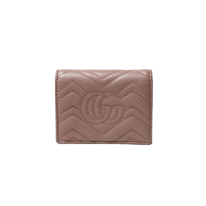 Gucci GG Marmont 裸粉色短夾