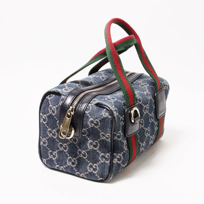 GUCCI 經典Ophidia系列 牛仔布手提肩背兩用包