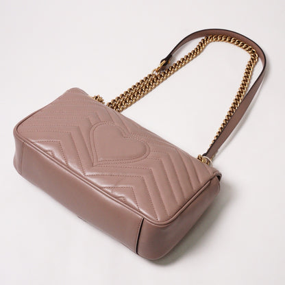 Gucci GG Marmont 裸粉色肩背斜背包