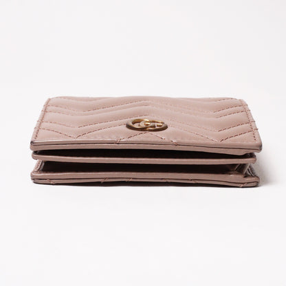 Gucci GG Marmont 裸粉色短夾