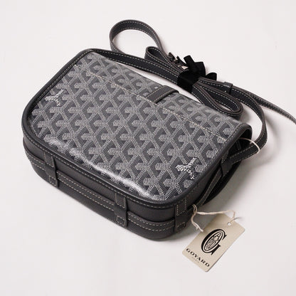GOYARD belvedere 翻蓋馬鞍包灰色