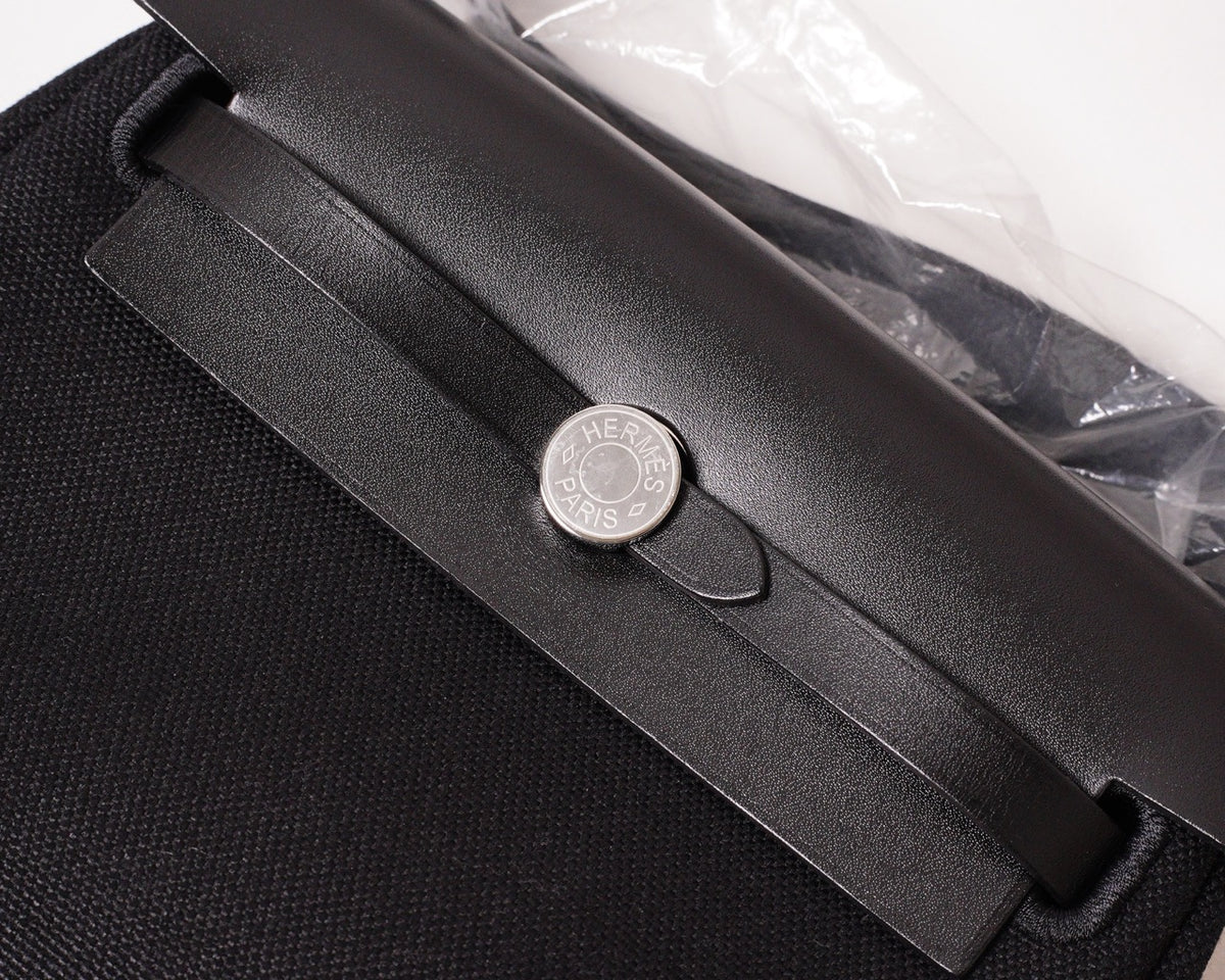Hermès Mini Herbag Zip 20肩背包 黑色-Y刻