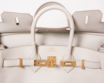 Hermès Birkin 25 Gris Perle 金釦柏金包 珍珠灰-D刻