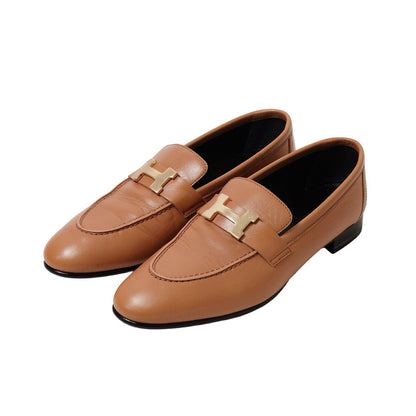 Hermès H經典樂福鞋 金棕色 EUR37