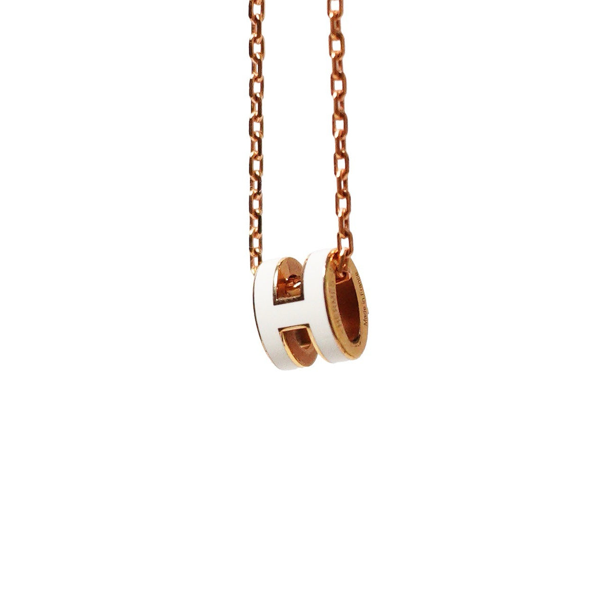 Hermès MINI POP H項鍊 白色