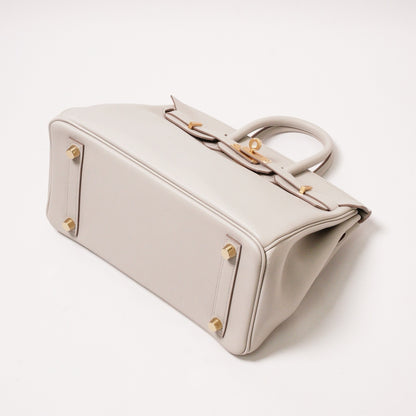 Hermès Birkin 25 Gris Perle 金釦柏金包 珍珠灰-D刻