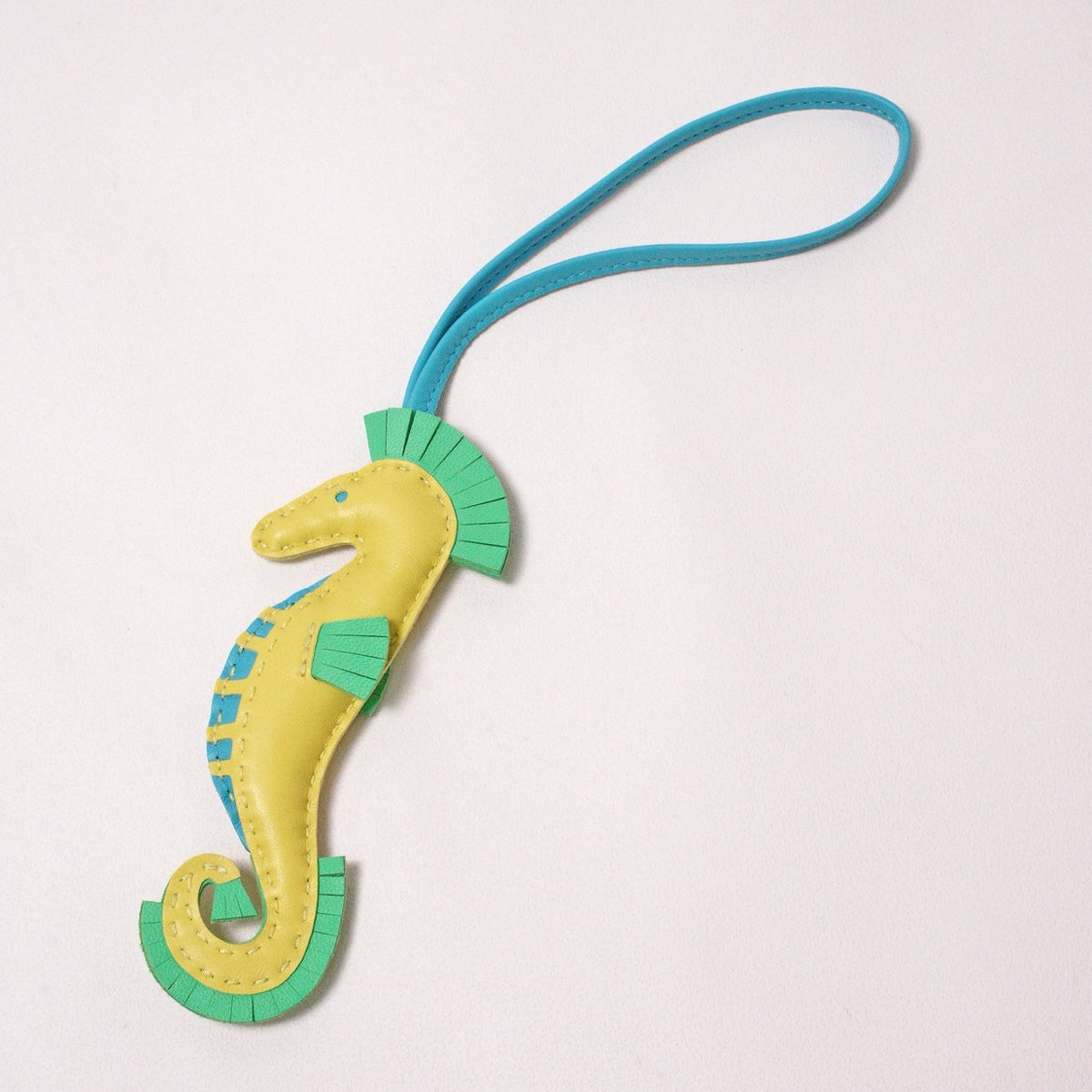 Hermes Hippo 吊飾 黃綠色
