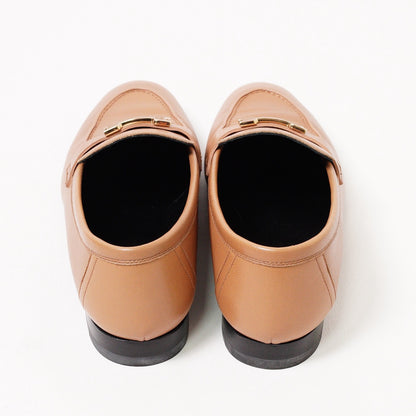 Hermès H經典樂福鞋 金棕色 EUR37