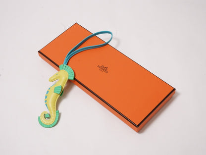 Hermes Hippo 吊飾 黃綠色