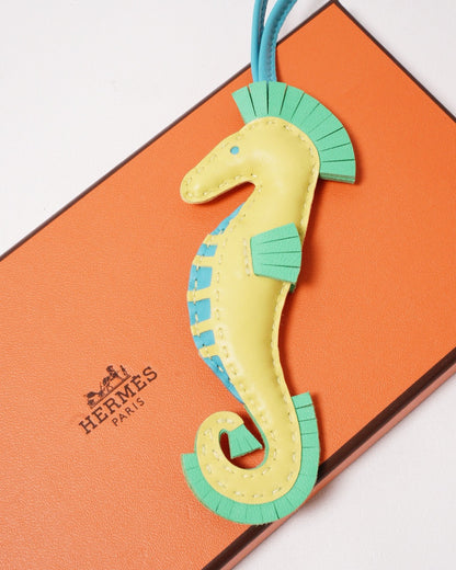 Hermes Hippo 吊飾 黃綠色