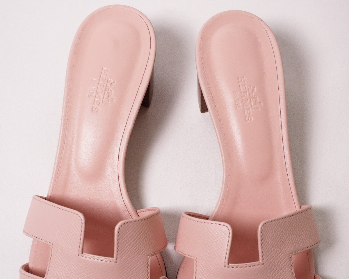 Hermès Oasis 櫻花粉色涼鞋 EUR38.5