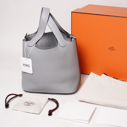 Hermès Picotin Lock 18 牛皮水桶包 木偶灰-G刻