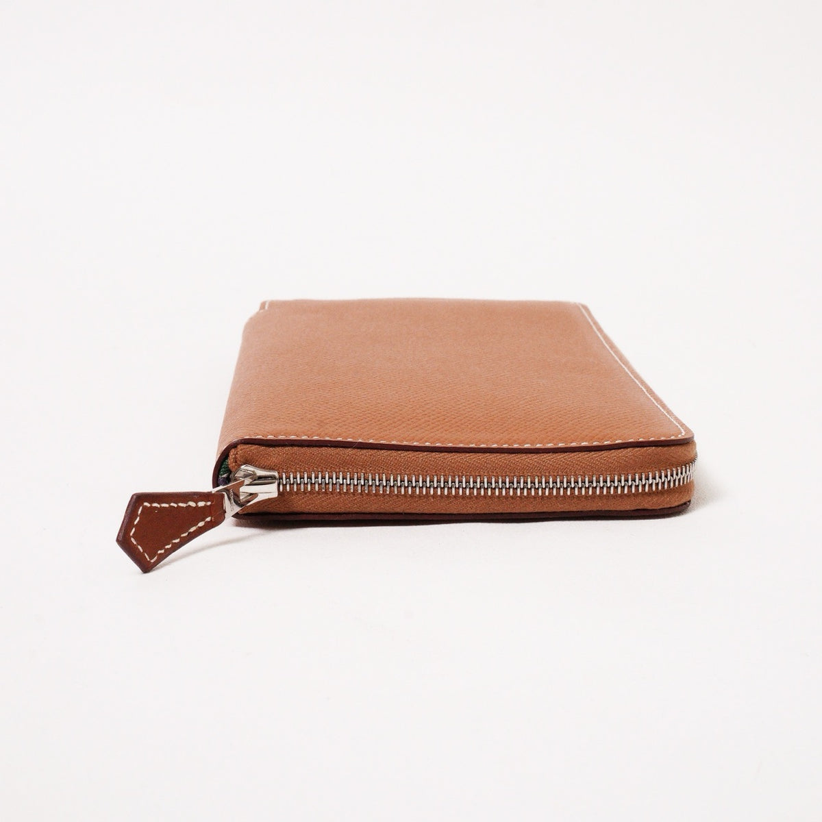 Hermès Epsom En Liberte 圖案絲巾皮革長夾-D刻