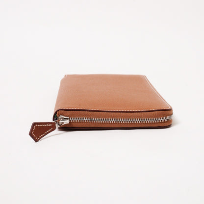 Hermès Epsom En Liberte 圖案絲巾皮革長夾-D刻