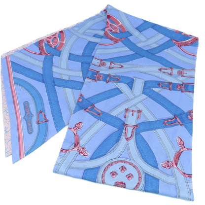 HERMES 愛馬仕 紫粉色 Maxi Twilly CAVALCADOUR 馬形圍巾